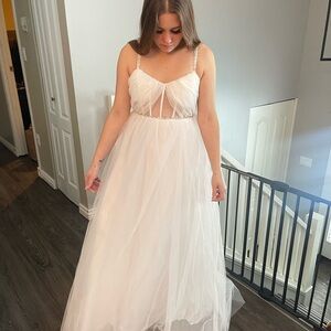 Elegant White Evening Gown